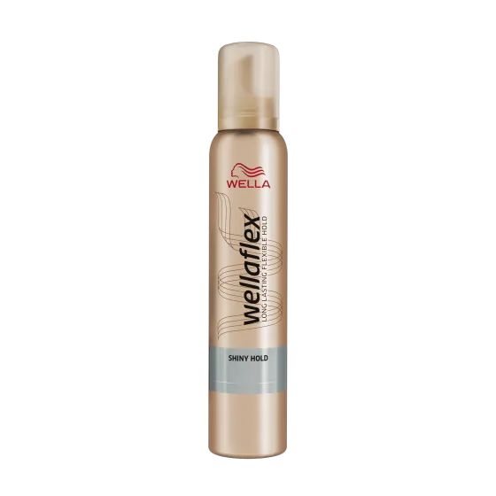 Wella WELLAFLEX SHINY HOLD Мусс для волос блеск и фиксация, 200 мл