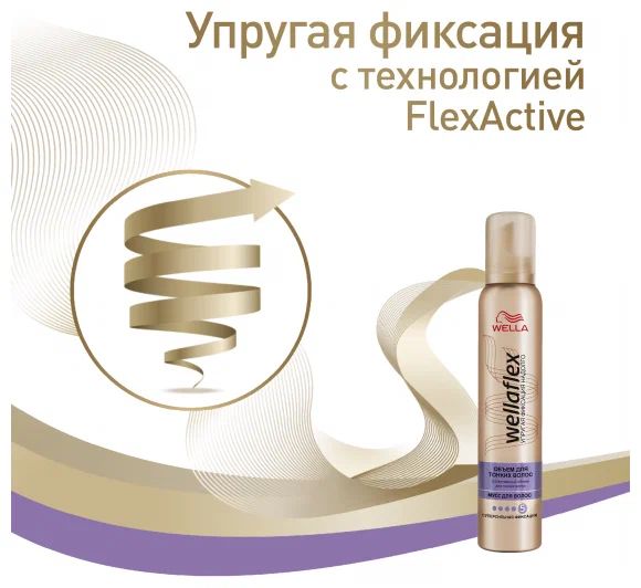 Wella WELLAFLEX FULLNESS Мусс для объема для тонких волос, 200 мл