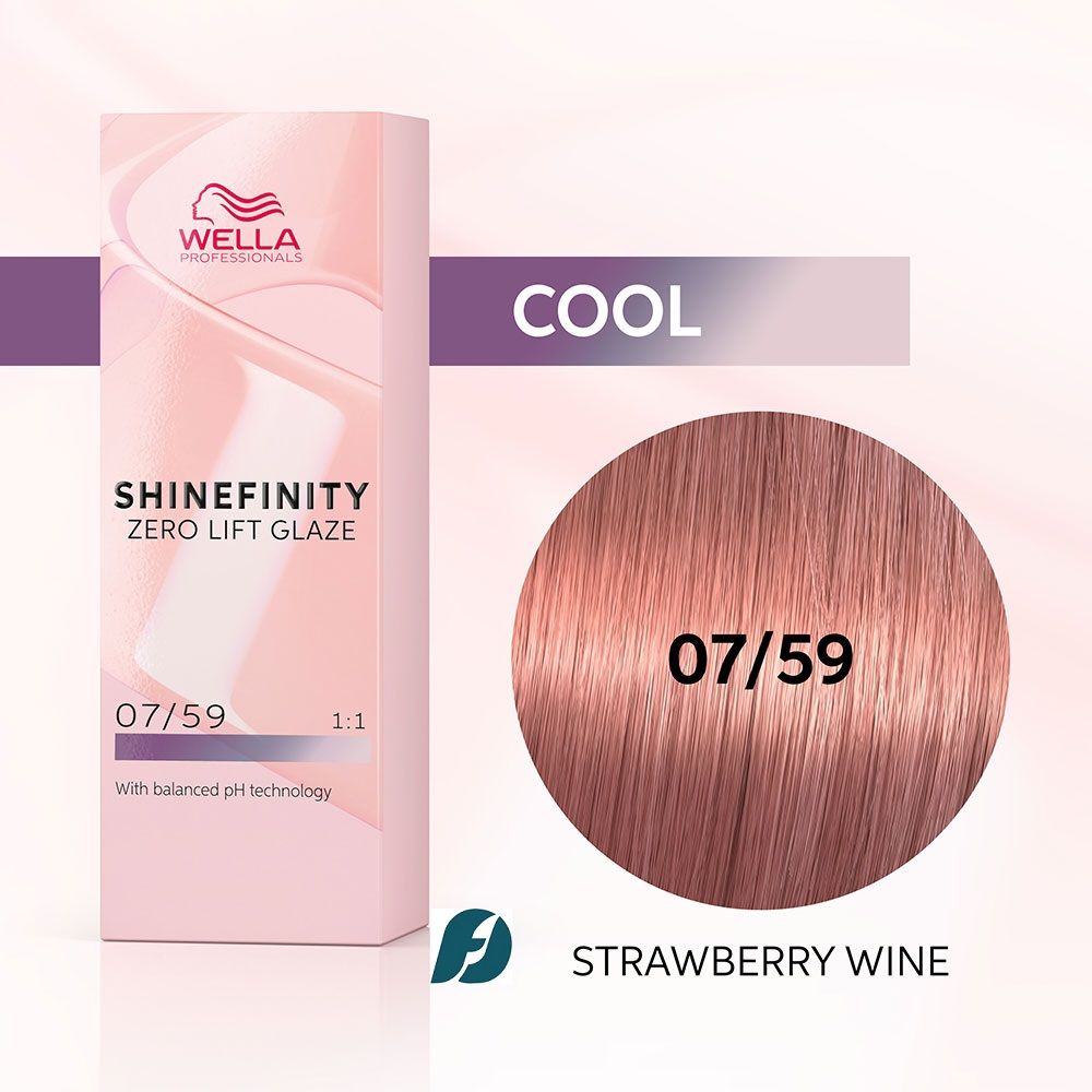 Wella Professionals Shinefinity 07/59 Гель-крем краска - Клубничное вино, 60 мл