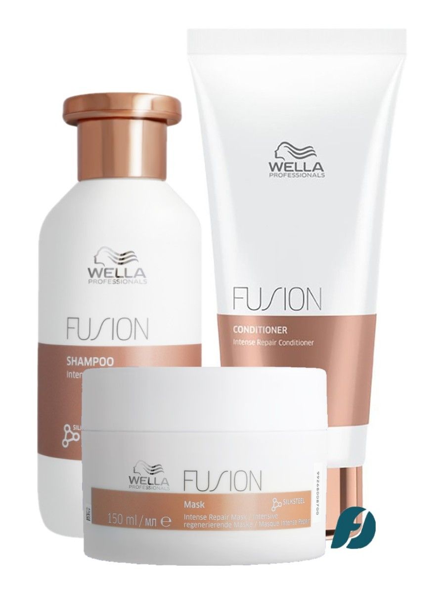 Wella Professionals Fusion Набор для интенсивного восстановления волос, 250мл +200мл + 150мл