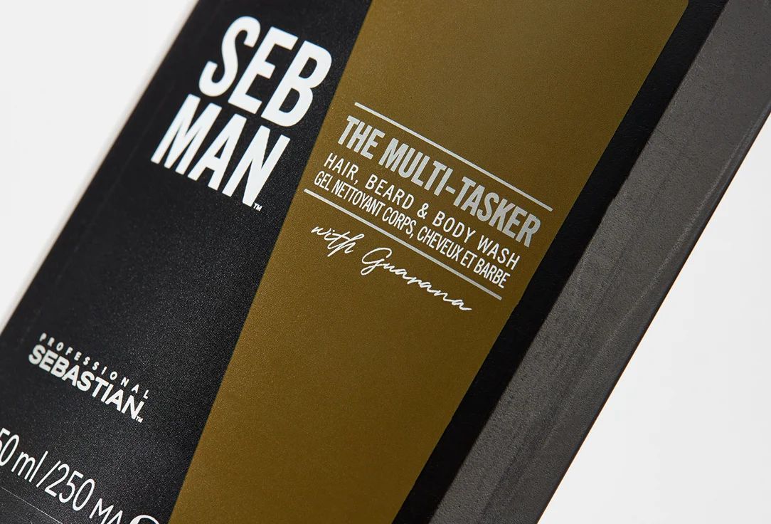 Sebastian Professional SEB MAN The Multi-Tasker 3 in 1 Шампунь для ухода за волосами, бородой и телом 3 в 1, 250 мл