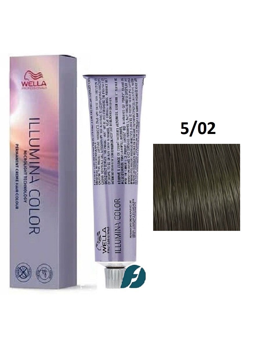 Wella Professionals Illumina Color 5/02 Крем-краска для волос - Светло-коричневый натурально матовый, 60мл