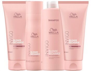 Wella Professionals Invigo Blonde Recharge Шампунь-нейтрализатор желтизны для холодных светлых оттенков, 1000 мл