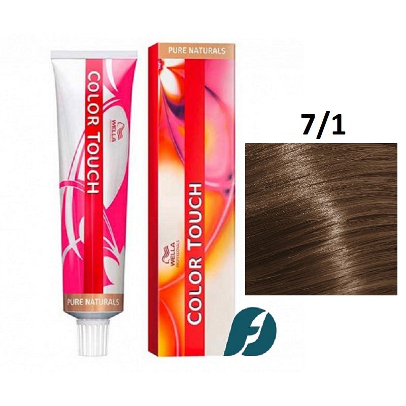 Wella Professionals Color Touch 7/1 интенсивное тонирование для волос - Средне-пепельный блонд, 60мл