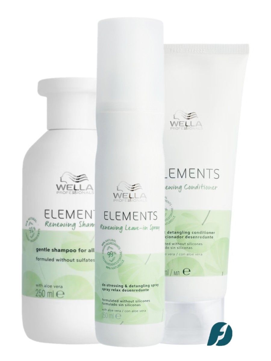 Wella Professionals Elements Обновляющий набор для волос, 250мл + 200мл + 150мл