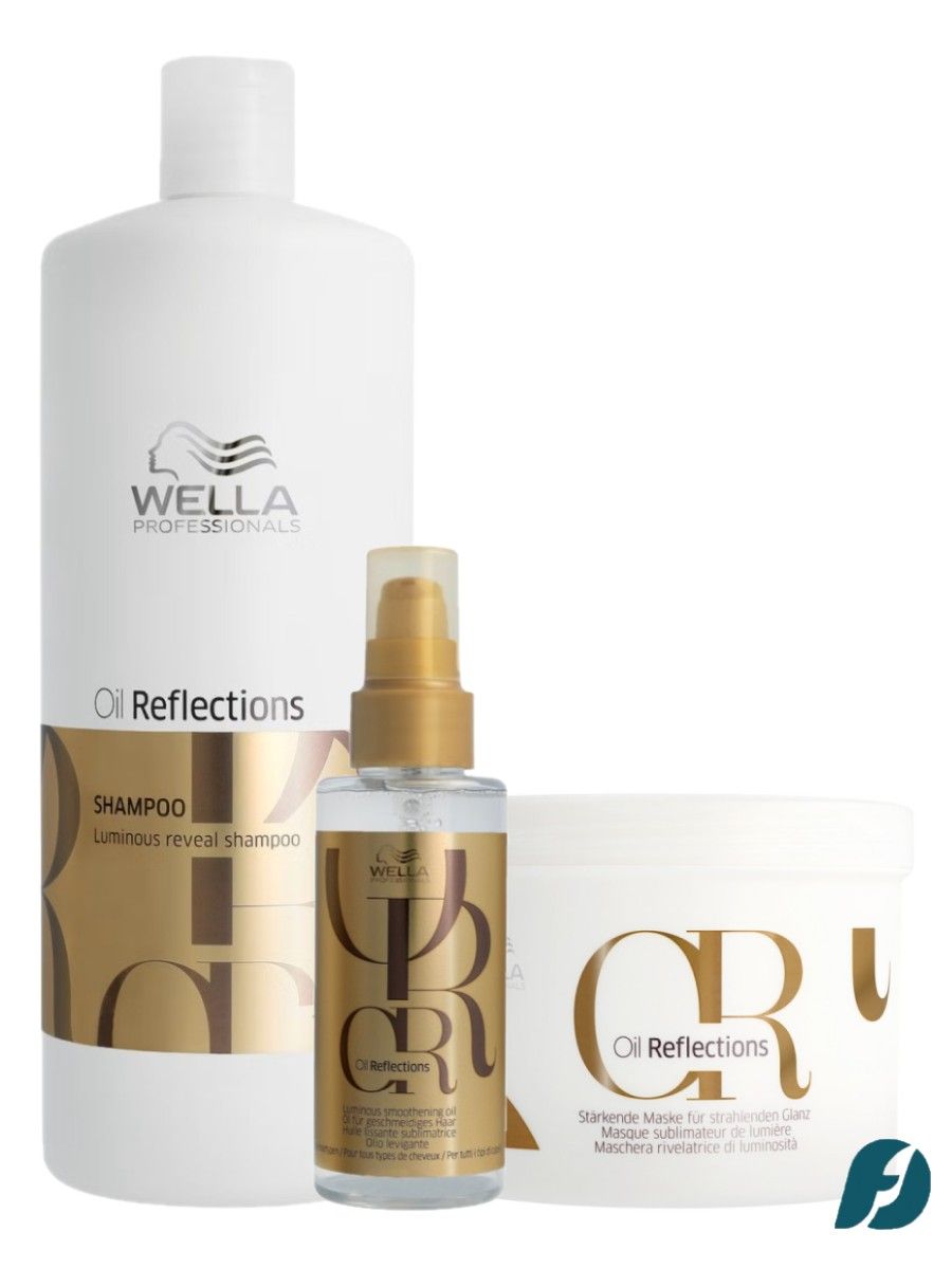 Wella Professionals Oil Reflections Набор для интенсивного блеска волос, 1000мл + 500мл + 100мл