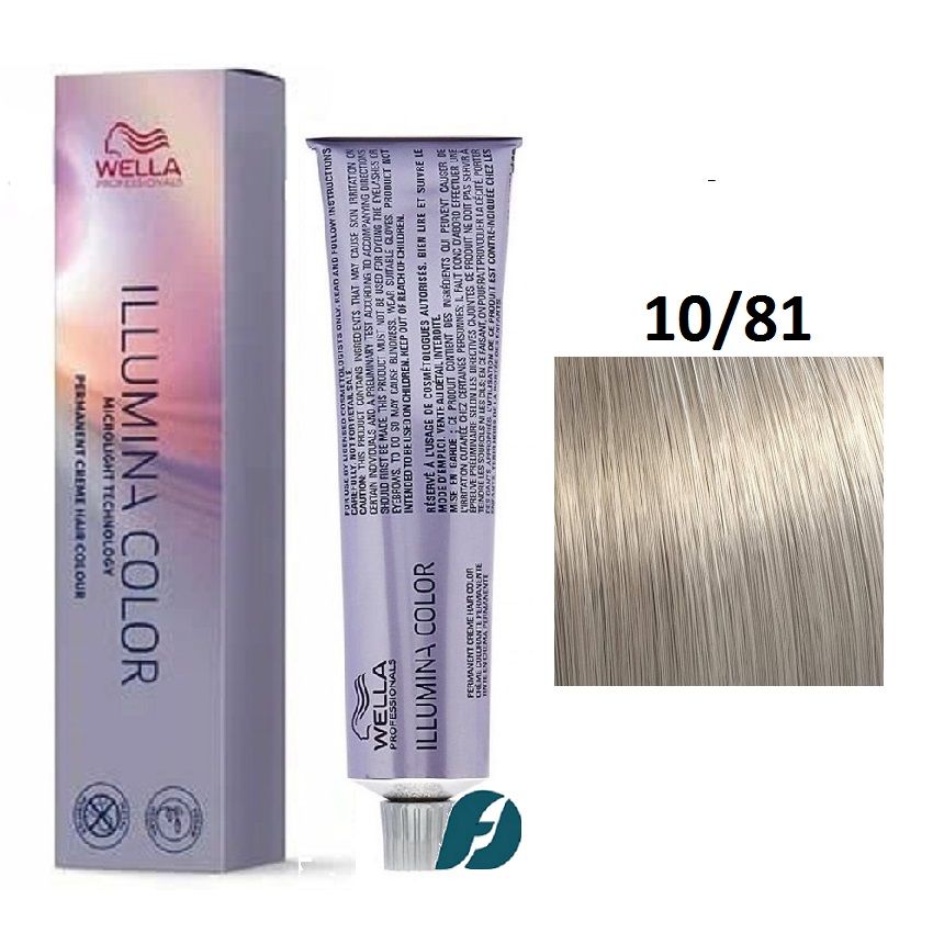 Wella Professionals Illumina Color 10/81 Крем-краска для волос - Яркий блонд жемчужно-пепельный, 60мл