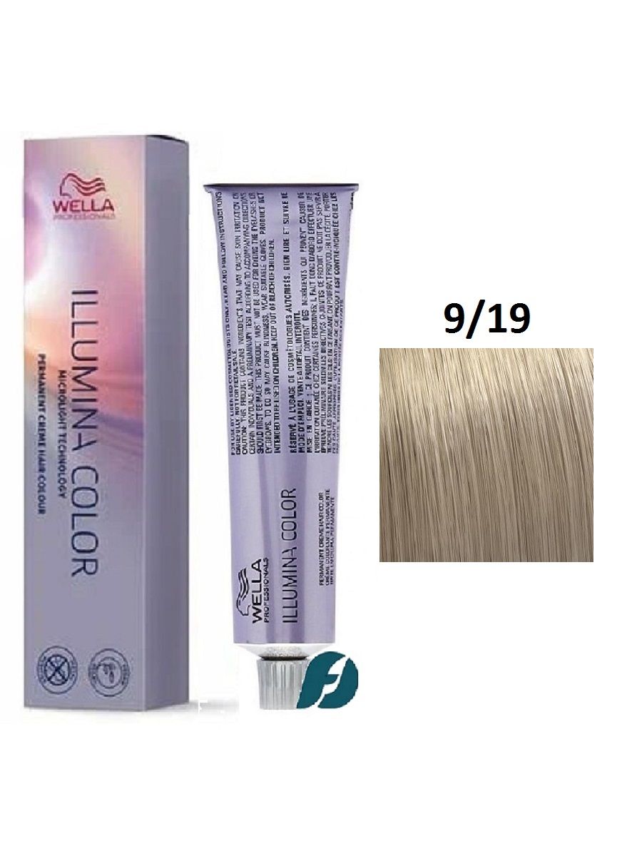 Wella Professionals Illumina Color 9/19 Крем-краска для волос - Очень светлый блонд пепельный сандре, 60мл