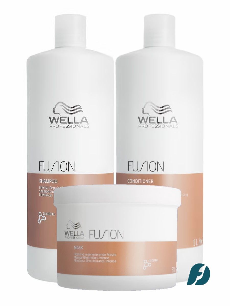 Wella Professionals Fusion Набор для интенсивного восстановления волос, 1000мл + 1000мл + 500мл