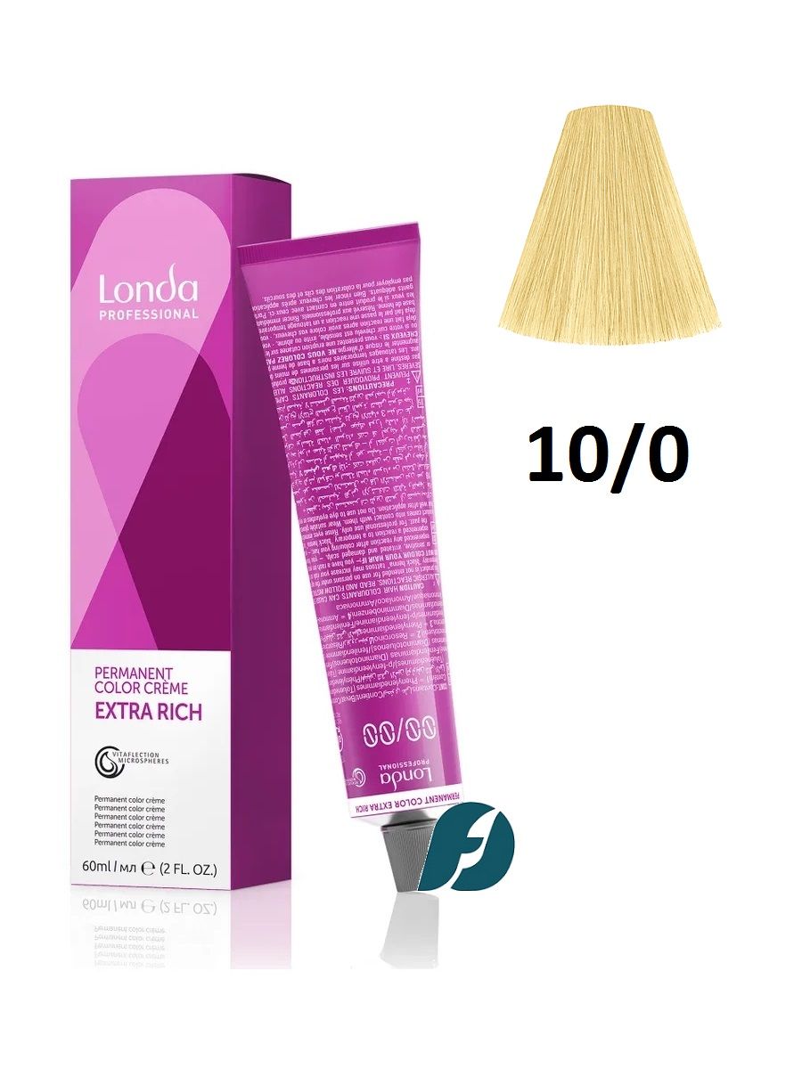 Londa Professional Permanent Color 10/0 Стойкая крем-краска для волос - Яркий блонд, 60 мл