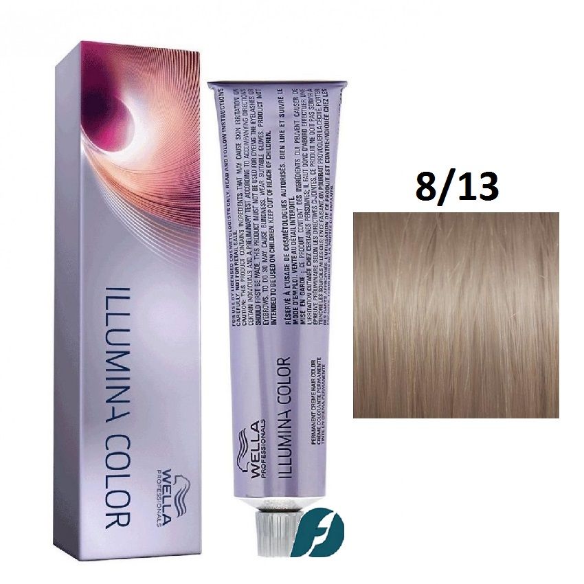 Wella Professionals Illumina Color 8/13 Крем-краска для волос - Светлый блонд пепельно-золотистый, 60мл