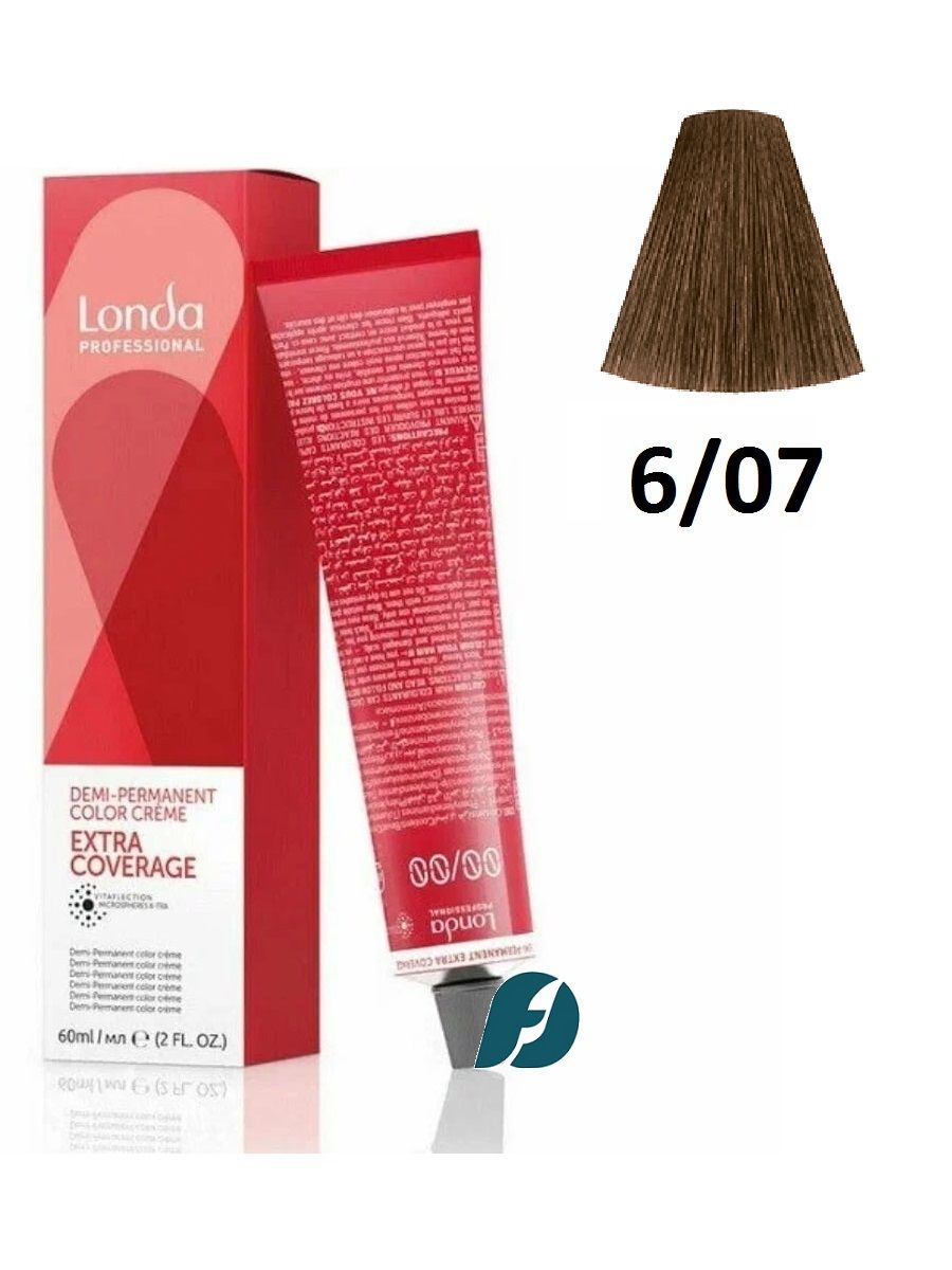 Londa Professional Demi Permanent Extra Coverage Color 6/07 Интенсивно тонирующая крем-краска для волос - Темный блонд натурально-коричневый, 60 мл