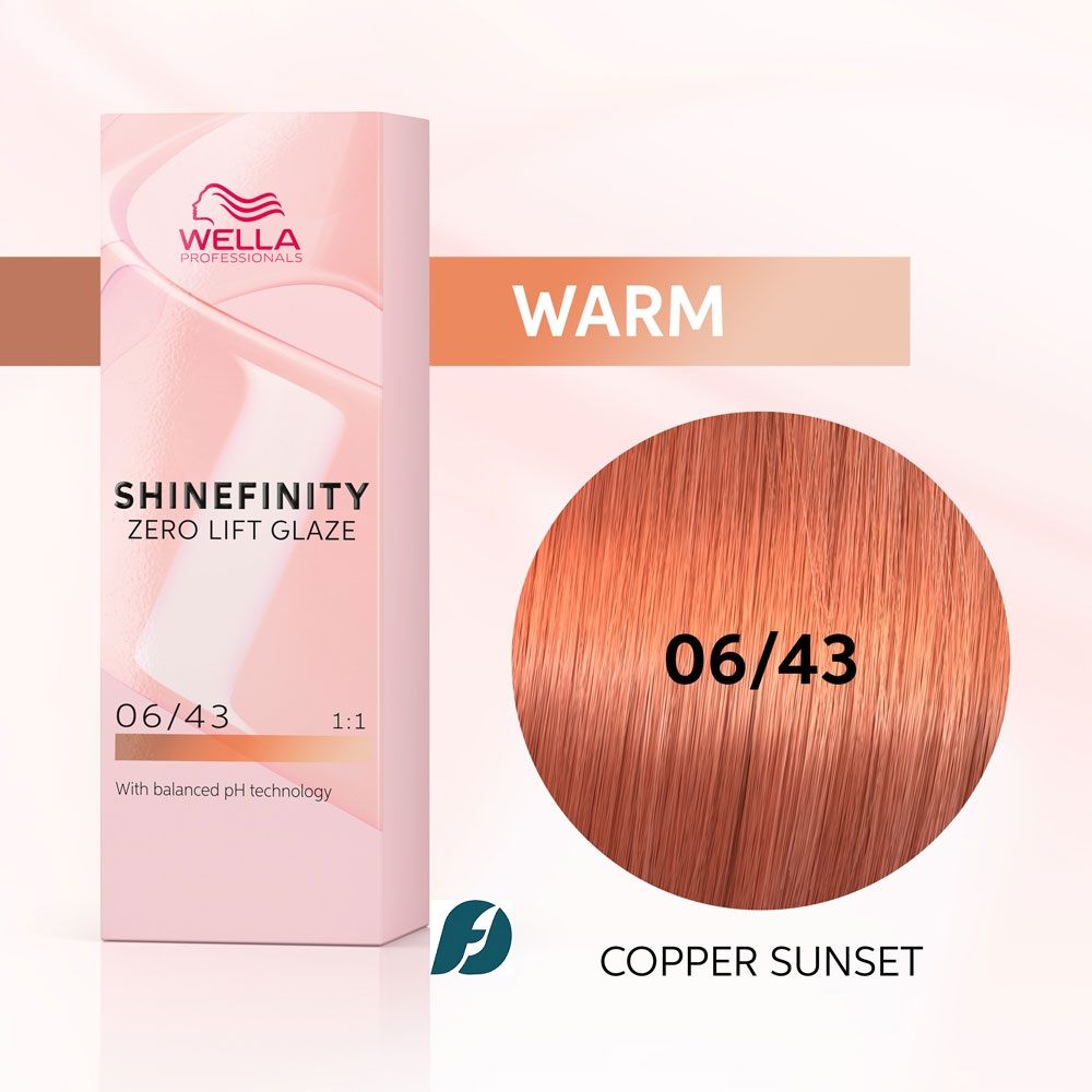 Wella Professionals Shinefinity 06/43 Гель-крем краска - Багряный рассвет, 60 мл