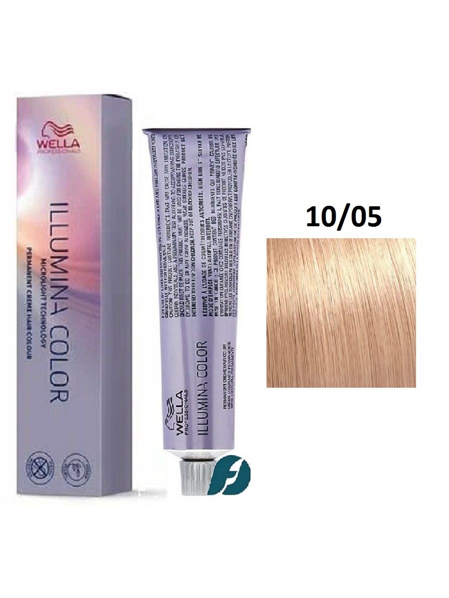 Wella Professionals Illumina Color 10/05 Крем-краска для волос - Яркий блонд натуральный махагоновый, 60мл