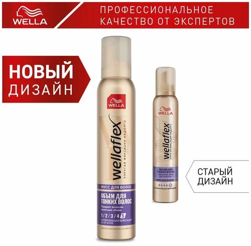 Wella WELLAFLEX FULLNESS Мусс для объема для тонких волос, 200 мл