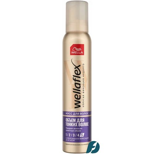 Wella WELLAFLEX FULLNESS Мусс для объема для тонких волос, 200 мл